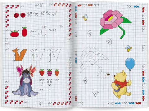 Disney Uczy Rysujemy po kratkach Kraina Lodu geometryczne obrazki 5 lat