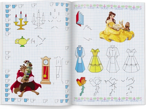 Disney Uczy Rysujemy po kratkach Kraina Lodu geometryczne obrazki 5 lat