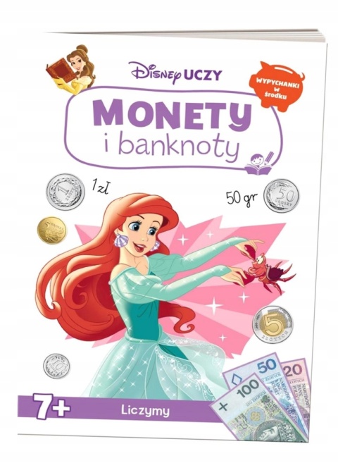 Disney Uczy monety i banknoty Księżniczki Arielka Roszpunka wiek 7+