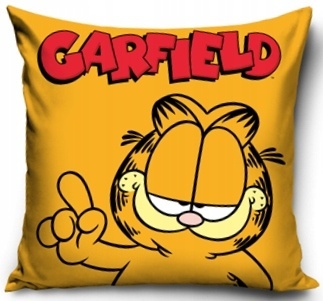 GARFIELD KOT poszewka na poduszkę jasiek 40x40 welurowa VELVET