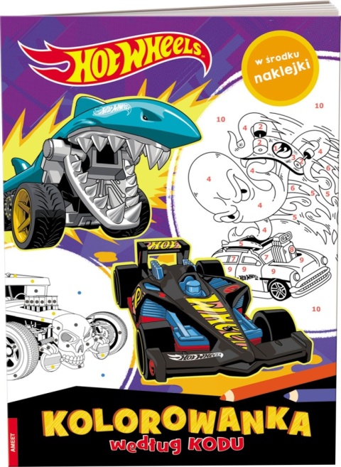 Hot Wheels Kolorowanka według kodu auta naklejki