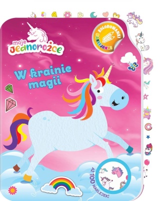 Jednorożce W krainie magii Unicorn kolorowanki naklejanki 100 naklejek