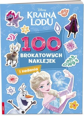 KRAINA LODU 100 brokatowych naklejek i zadania rebusy