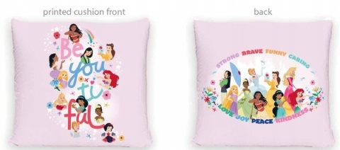 KSIĘŻNICZKI DISNEY poszewka na poduszkę jasiek 40x40 welurowa VELVET