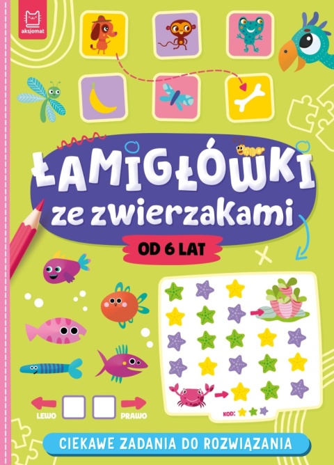 Łamigłówki zezwierzakami zadania rebusy labirynty krzyżówki 6+