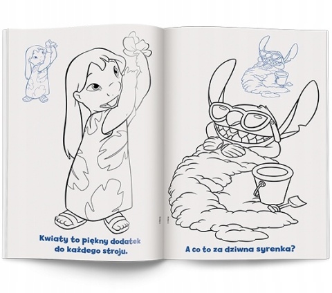 Lilo i Stitch Stich i Andzia kolorowanka z naklejkami