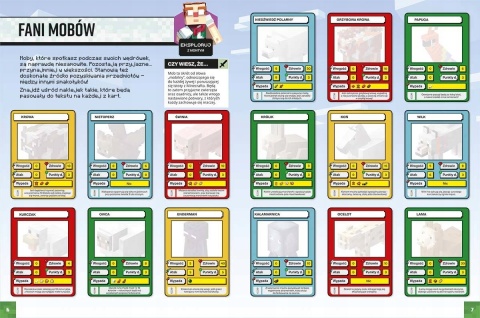 MINECRAFT album przetrwania z naklejkami ponad 500 naklejek