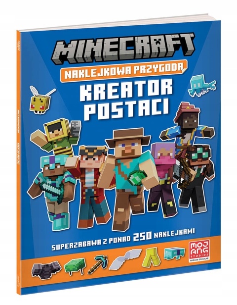 MINECRAFT naklejkowa przygoda kreator postaci 250 naklejek