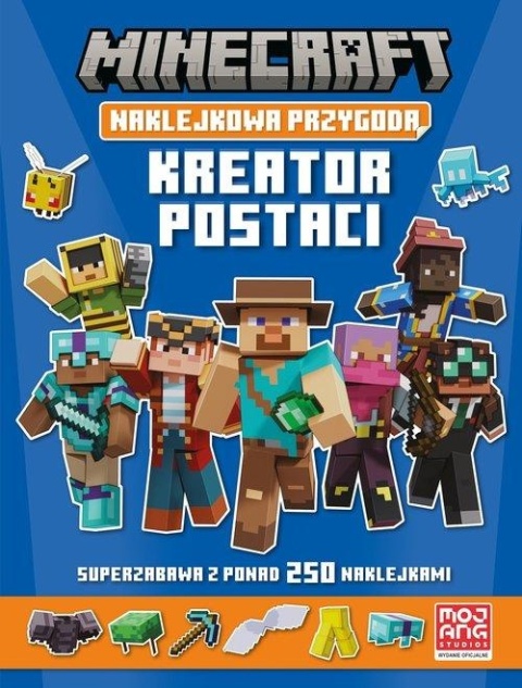 MINECRAFT naklejkowa przygoda kreator postaci 250 naklejek