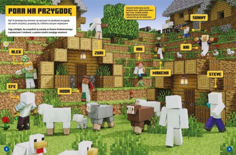 MINECRAFT naklejkowa przygoda kreator postaci 250 naklejek
