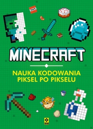 MINECRAFT nauka kodowania piksel po pikselu cienkopisy Astra 18szt naklejki