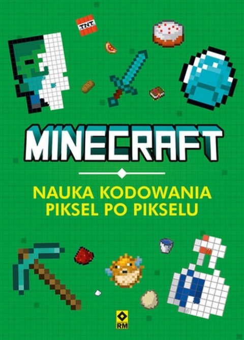 MINECRAFT nauka kodowania piksel po pikselu cienkopisy Astra 18szt naklejki