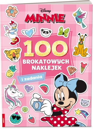 Myszka Minnie 100 brokatowych naklejek i zadania rebusy