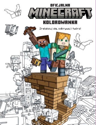 Oficjalna kolorowanka MINECRAFT relaks dla gracza pixel