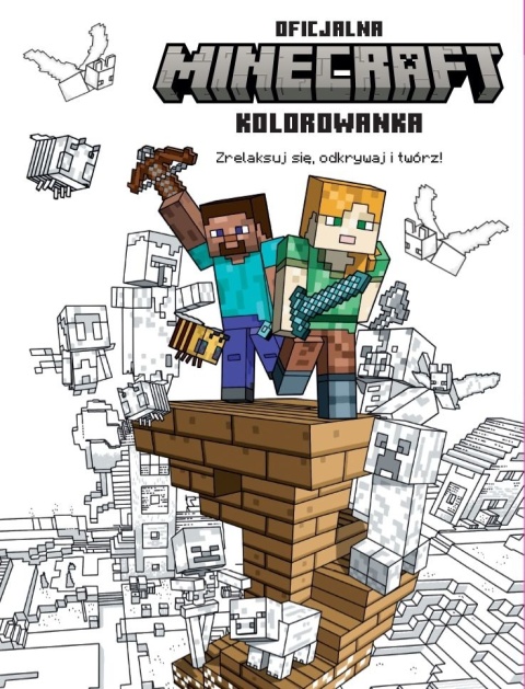 Oficjalna kolorowanka MINECRAFT relaks dla gracza pixel