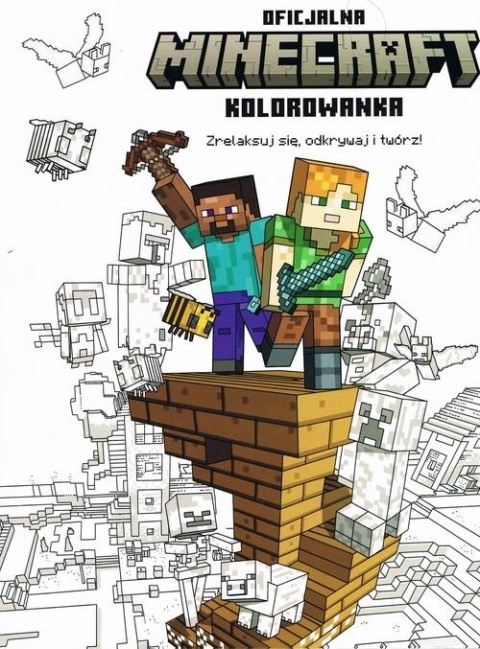 Oficjalna kolorowanka MINECRAFT relaks dla gracza pixel