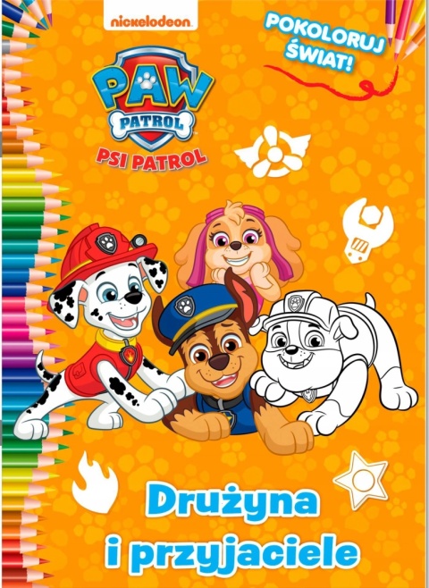 PSI PATROL Drużyna i przyjaciele Pokoloruj świat kolorowanka