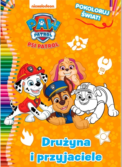 PSI PATROL Drużyna i przyjaciele Pokoloruj świat kolorowanka