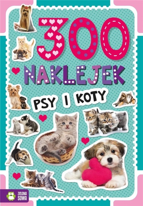 PSY I KOTY 300 naklejek zadania rebusy labirynty naklejki