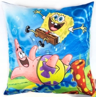 Poszewka jasiek SPONGEBOB KANCIASTOPORTY Patryk velvet 40x40
