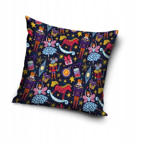 Poszewka na poduszkę 40x40 jasiek świąteczna granatowa zabawki ozdoby