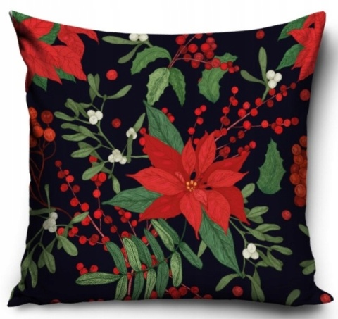 Poszewka na poduszkę 40x40 jasiek świąteczna poisencja Gwiazda betlejemska