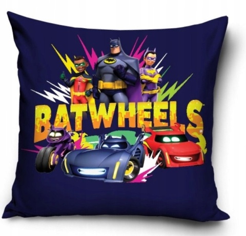 Poszewka na poduszkę jasiek Batman Bathwheels velvet 40x40