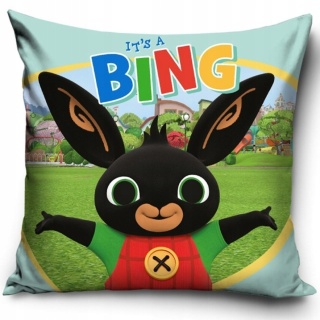 Poszewka na poduszkę jasiek KRÓLIK BING FLOP miętowa velvet 40x40