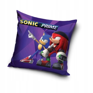 Poszewka na poduszkę jasiek jeż SONIC PRIME fioletowa velvet 40x40
