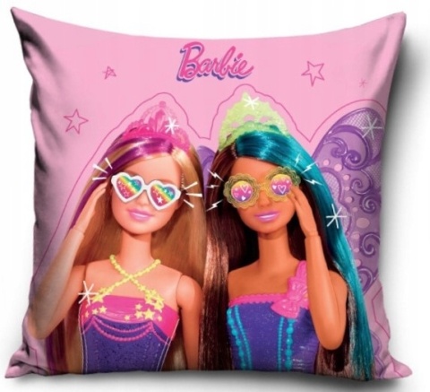 Poszewka na poduszkę jasiek lalka BARBIE velvet welur 40x40