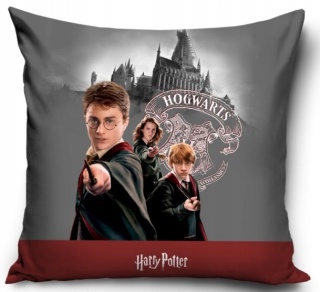 Poszewka na poduszki Harry Potter Hogwart Hermiona Ron velvetowa 40 x 40 cm