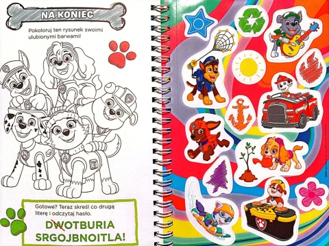 Psi Patrol Pieski z patrolu. kolorowanka naklejki szablony flamastry dmuchane