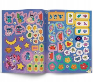 STICH 100 brokatowych naklejek i zadania STITCH