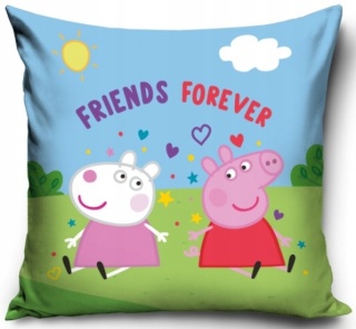 ŚWINKA PEPPA SUZY poszewka na poduszkę jasiek 40x40 welurowa VELVET