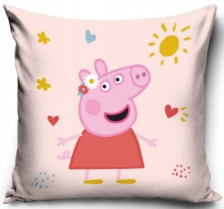 ŚWINKA PEPPA poszewka na poduszkę jasiek 40x40 welurowa VELVET