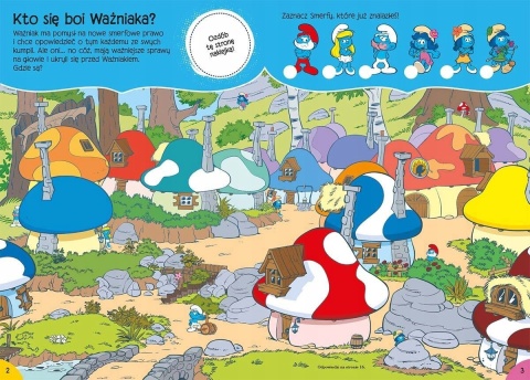Smerfy 100 naklejek książka z zadaniami kolorowanka