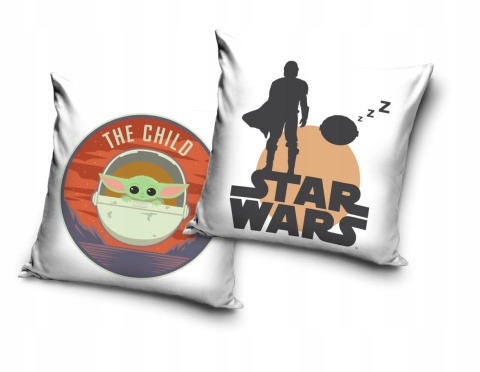 Star Wars Baby Yoda Grogu poszewka na poduszkę jasiek 40x40 welurowa VELVET