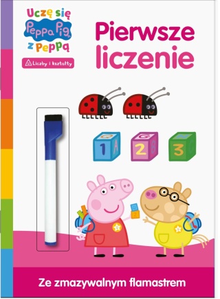 Świnka Peppa Pierwsze liczenie liczby i kształty + flamaster wymazywalny