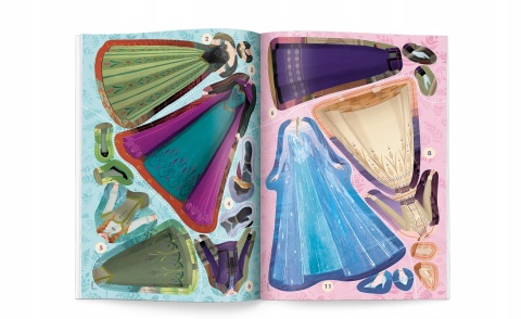 Ubieranki naklejanki Kraina Lodu Frozen brokatowe naklejki