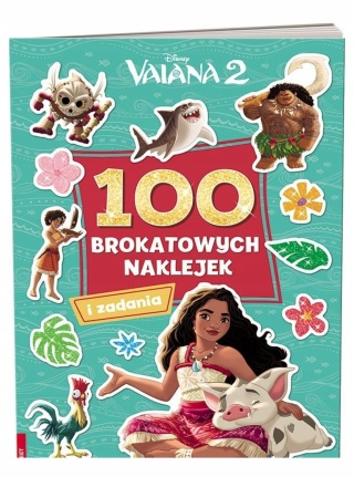 VAIANA 2 100 brokatowych naklejek i zadania rebusy labirynty