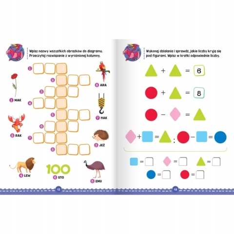 Wesołe zadania dla przedszkolaków łamigłówki i krzyżówki rebusy od 6 lat