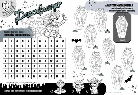 WydrapywanKA + rysik dwustronne zdrapki z kolorowanką MONSTER HIGH