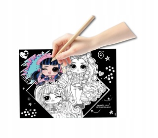 Wydrapywanka + rysik dwustronne zdrapki z kolorowanką LOL SURPRISE TWEENS