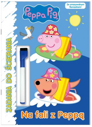 Zadania do ścierania Na fali z Peppą Świnka Peppa + flamaster wymazywalny