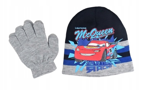 AUTA ZYGZAK MCQUEEN czapka+ rękawiczki 52 AUTA ZYGZAK MCQUEEN czapka+ rękawiczki 52