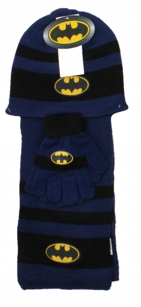 BATMAN czapka szalik rękawiczki komplet BATMAN czapka szalik rękawiczki komplet