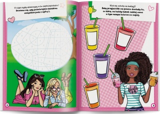 Barbie baw się naklejkami zadania rebusy łamigłówki