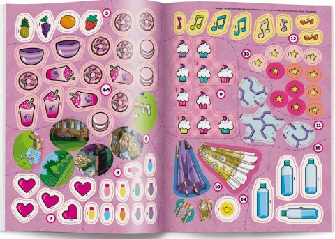 Barbie baw się naklejkami zadania