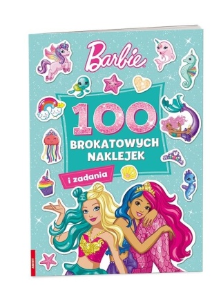 Barbie syrenki dreamtopia 100 brokatowych naklejek zadania rebusy labirynty