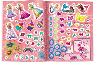 Barbie syrenki dreamtopia 100 brokatowych naklejek zadania rebusy labirynty